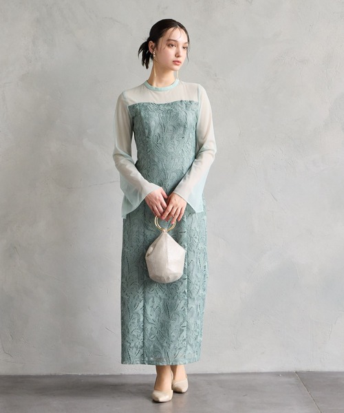 オーナメント刺繍レースパーティードレス AIMER（エメ）の「オーナメント刺繍レースパーティードレス