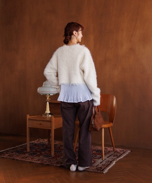 flower（フラワー）の「ポラーニット（ニット/セーター・レディース・アイボリー/グレー/レッド・FREE）」の16枚目の写真