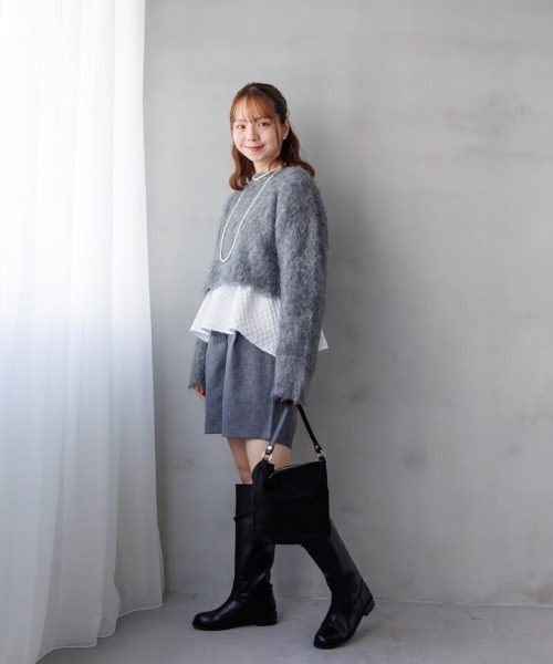 flower（フラワー）の「ポラーニット（ニット/セーター・レディース・アイボリー/グレー/レッド・FREE）」の18枚目の写真