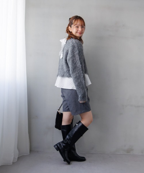 flower（フラワー）の「ポラーニット（ニット/セーター・レディース・アイボリー/グレー/レッド・FREE）」の20枚目の写真