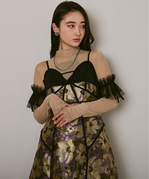 Ezick | Multi-use チュールカフスシアートップス(Tシャツ/カットソー)