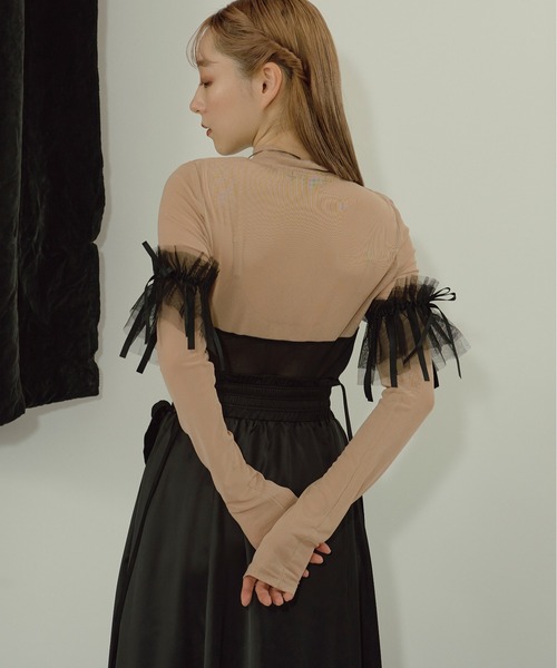 ꒰ 完売新品 ꒱ Treat Ürself チュールトップス ブラック ♡ ꒰ 完売新品 ꒱ Treat Ürself チュールトップス ブラック ♡ Treat