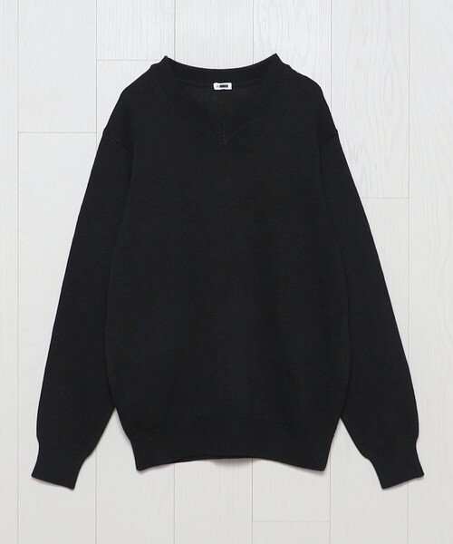 H　BEAUTY&YOUTH UNITED ARROWS（エイチビューティーアンドユースユナイテッドアローズ）の「＜H＞マーセライズ コットン Vネックニットプルオーバー（ニット/セーター・レディース・パープル/ライトピンク/ブラック・FREE）」の19枚目の写真