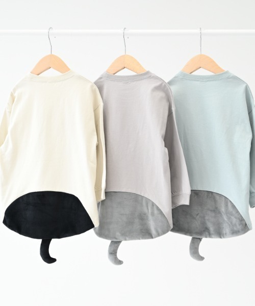 nicohrat（ニコフラート）の「nicohrat/ニコフラート ドッグロングＴシャツ（Tシャツ/カットソー・キッズ・サックスブルー/アイボリー/グレー・110cm/100cm/120cm/130cm/140cm/90cm）」の11枚目の写真