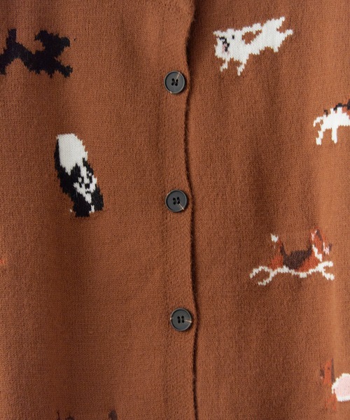 DOG柄ジャガードカーディガン（カーディガン/ボレロ）｜ROOPTOKYO（ループトウキョウ）