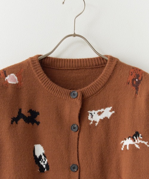 DOG柄ジャガードカーディガン（カーディガン/ボレロ）｜ROOPTOKYO（ループトウキョウ）