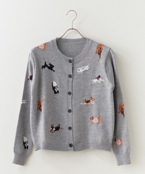 DOG柄ジャガードカーディガン（カーディガン/ボレロ）｜ROOPTOKYO（ループトウキョウ）