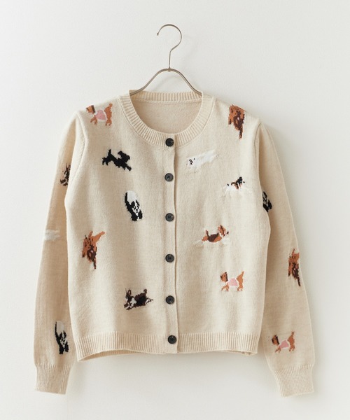 DOG柄ジャガードカーディガン（カーディガン/ボレロ）｜ROOPTOKYO（ループトウキョウ）