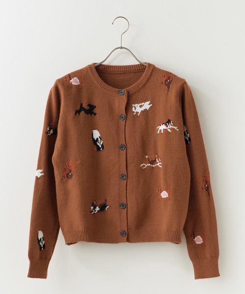 DOG柄ジャガードカーディガン（カーディガン/ボレロ）｜ROOPTOKYO（ループトウキョウ）