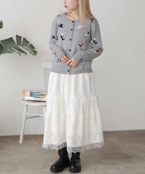 DOG柄ジャガードカーディガン（カーディガン/ボレロ）｜ROOPTOKYO（ループトウキョウ）