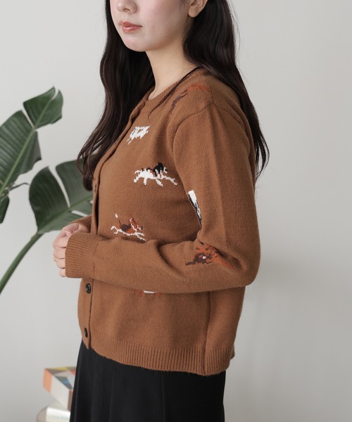 DOG柄ジャガードカーディガン（カーディガン/ボレロ）｜ROOPTOKYO（ループトウキョウ）