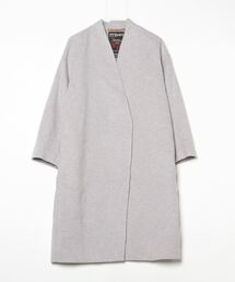 ブランド古着】ノーカラーコート（ノーカラーコート）｜journal