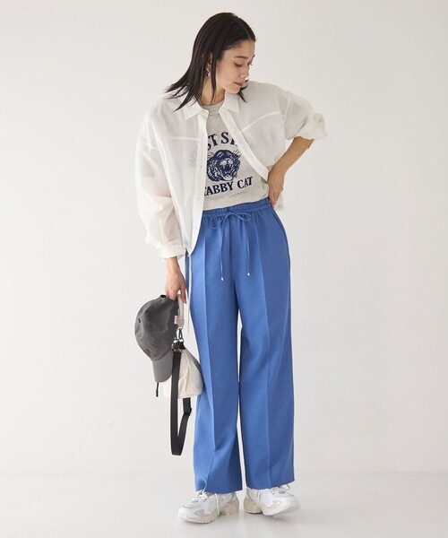 ドロスとシアーシャツ　green label relaxing ドロスト シアー シャツ