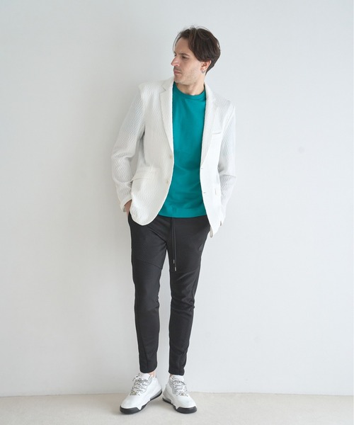 RATTLE TRAP（ラトルトラップ）の「シャーリングジャガードテーラードジャケット（テーラードジャケット・メンズ・ブラック/ホワイト・LL/S/M/L）」の7枚目の写真