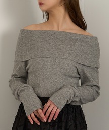 【MAGASIN DE MODE Chou Chou】オフショルダーニットトップス 秋服 ガーリー XNN