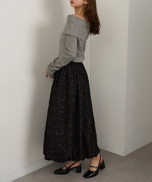 MAGASIN DE MODE Chou Chou（マガジンデモードシュシュ）の「【MAGASIN DE MODE Chou Chou】オフショルダーニットトップス 秋服 ガーリー XNN（ニット/セーター・レディース・アイボリー/ブラック/グレー・FREE）」の17枚目の写真