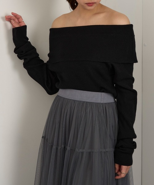 セール】【MAGASIN DE MODE Chou Chou】オフショルダーニット