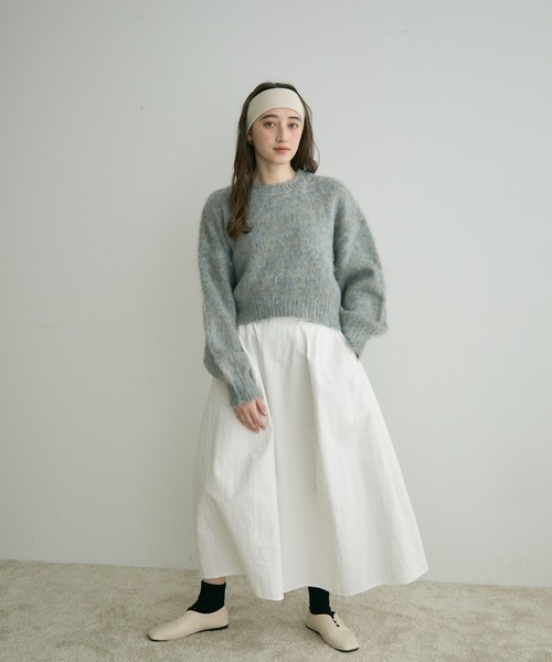 Crisp（クリスプ）の「【ZOZO限定】ミックスシャギーショートニット（ニット/セーター・レディース・パープル/イエロー/グレー・FREE）」の12枚目の写真