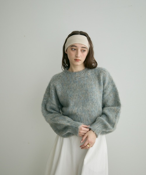 Crisp（クリスプ）の「【ZOZO限定】ミックスシャギーショートニット（ニット/セーター・レディース・パープル/イエロー/グレー・FREE）」の16枚目の写真