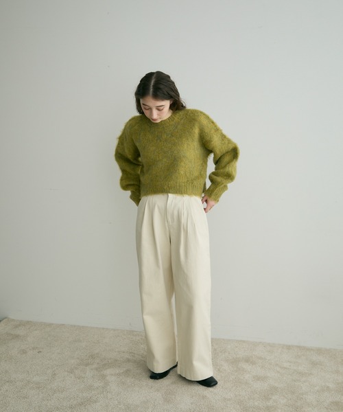 Crisp（クリスプ）の「【ZOZO限定】ミックスシャギーショートニット（ニット/セーター・レディース・パープル/イエロー/グレー・FREE）」の17枚目の写真