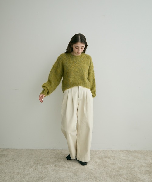 Crisp（クリスプ）の「【ZOZO限定】ミックスシャギーショートニット（ニット/セーター・レディース・パープル/イエロー/グレー・FREE）」の18枚目の写真