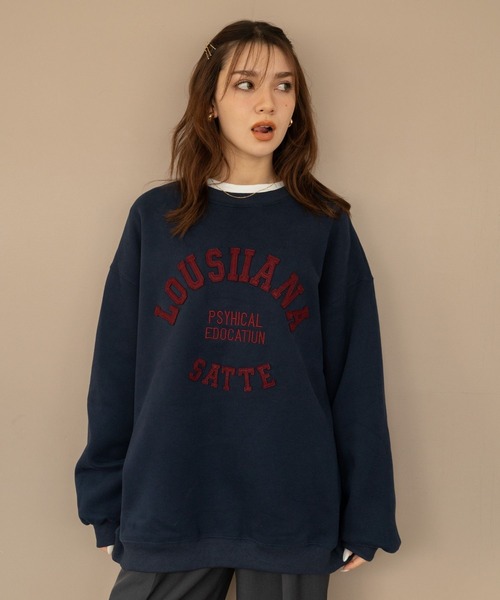 Nu(ニュー)の「【Nu】ビッグシルエットスウェット(Tシャツ/カットソー・レディース・ライトグレー/ベージュ/ネイビー・ONE SIZE)」の16枚目の写真