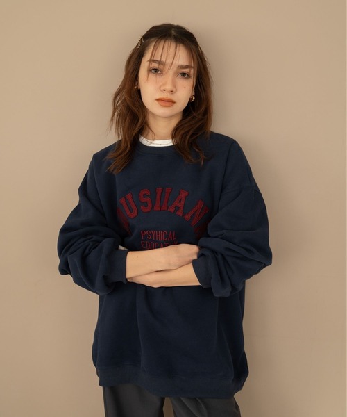 Nu(ニュー)の「【Nu】ビッグシルエットスウェット(Tシャツ/カットソー・レディース・ライトグレー/ベージュ/ネイビー・ONE SIZE)」の15枚目の写真