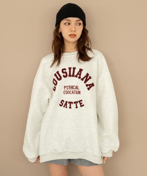 Nu(ニュー)の「【Nu】ビッグシルエットスウェット(Tシャツ/カットソー・レディース・ライトグレー/ベージュ/ネイビー・ONE SIZE)」の13枚目の写真
