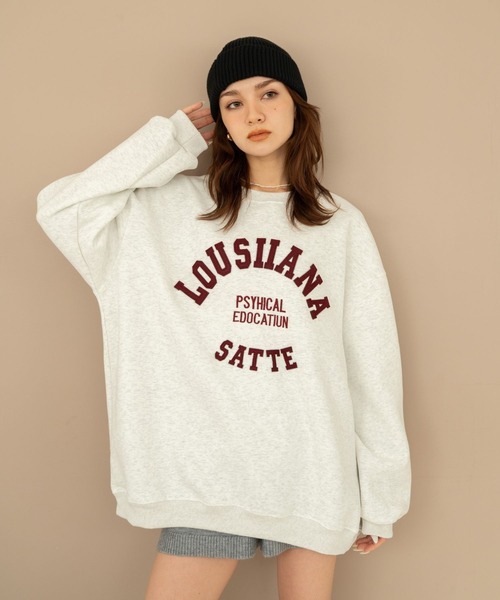 Nu(ニュー)の「【Nu】ビッグシルエットスウェット(Tシャツ/カットソー・レディース・ライトグレー/ベージュ/ネイビー・ONE SIZE)」の12枚目の写真
