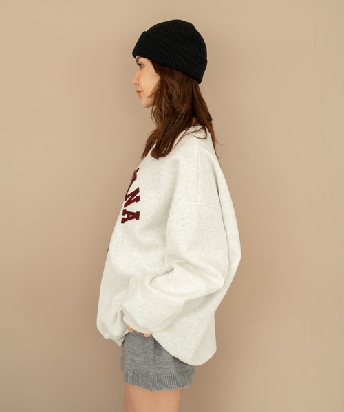 Nu(ニュー)の「【Nu】ビッグシルエットスウェット(Tシャツ/カットソー・レディース・ライトグレー/ベージュ/ネイビー・ONE SIZE)」の10枚目の写真