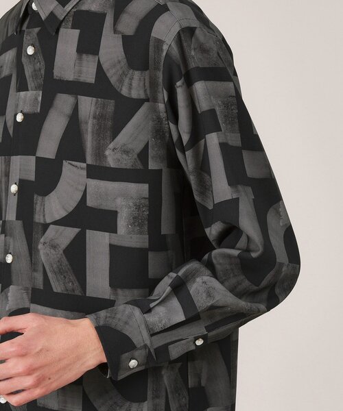 TAKEO KIKUCHI(タケオキクチ)の「【Made in JAPAN】スライドパズル柄 シャツ(シャツ/ブラウス・メンズ・グレー系/ブラック系/ブルー系・01/02/03/04)」の17枚目の写真