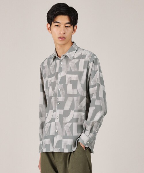 TAKEO KIKUCHI(タケオキクチ)の「【Made in JAPAN】スライドパズル柄 シャツ(シャツ/ブラウス・メンズ・グレー系/ブラック系/ブルー系・01/02/03/04)」の22枚目の写真