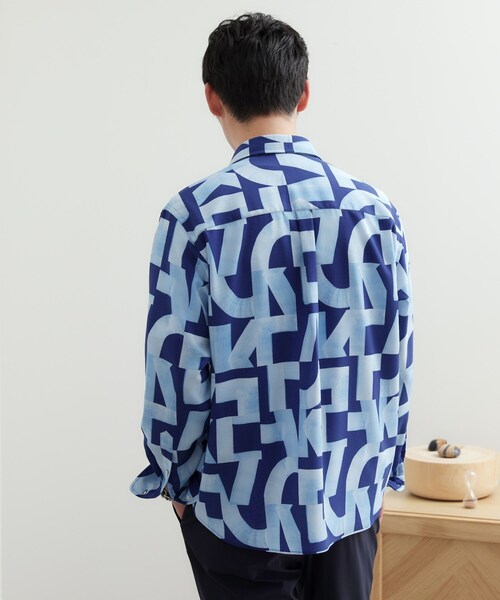TAKEO KIKUCHI(タケオキクチ)の「【Made in JAPAN】スライドパズル柄 シャツ(シャツ/ブラウス・メンズ・グレー系/ブラック系/ブルー系・01/02/03/04)」の7枚目の写真