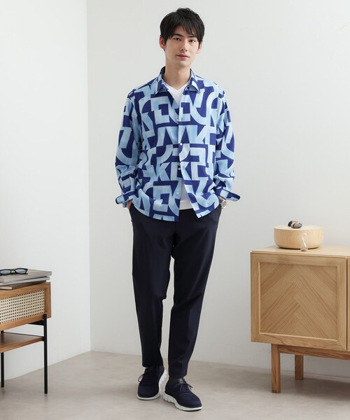 TAKEO KIKUCHI(タケオキクチ)の「【Made in JAPAN】スライドパズル柄 シャツ(シャツ/ブラウス・メンズ・グレー系/ブラック系/ブルー系・01/02/03/04)」の8枚目の写真