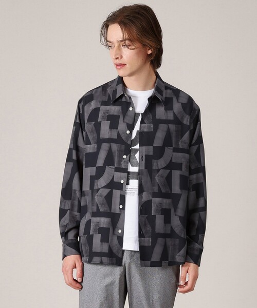 TAKEO KIKUCHI(タケオキクチ)の「【Made in JAPAN】スライドパズル柄 シャツ(シャツ/ブラウス・メンズ・グレー系/ブラック系/ブルー系・01/02/03/04)」の9枚目の写真