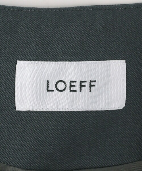 セール】＜LOEFF＞ウール ギャバ カーブ ノーカラー ジャケット