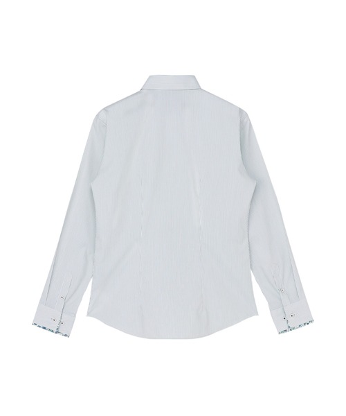 TOKYO SHIRTS（トウキョウシャツ）の「透け防止 形態安定ノーアイロン レギュラー 長袖ビジネスワイシャツ（ビジネスシャツ・レディース・グリーン・S/L/LL/XL/XS/M）」の2枚目の写真