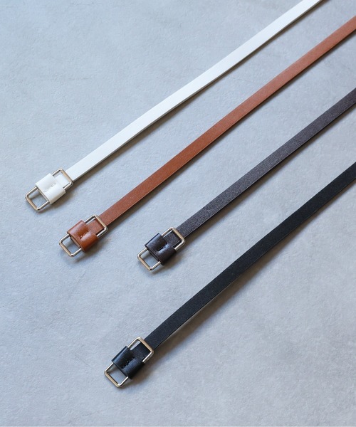ap retro（アプレトロ）の「ノンホール細ベルト/フェイクレザー細ベルト（ベルト・レディース・キャメル/ホワイト/ブラウン/ブラック・FREE）」の5枚目の写真