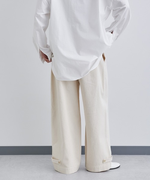 NANO universe（ナノユニバース）の「「Te Ni Wo Ha」nano・universe×片岡 健太(sumika)別注/チノワイドパンツ（チノパンツ・メンズ・キナリ・S/M/L/XL/XS）」の5枚目の写真