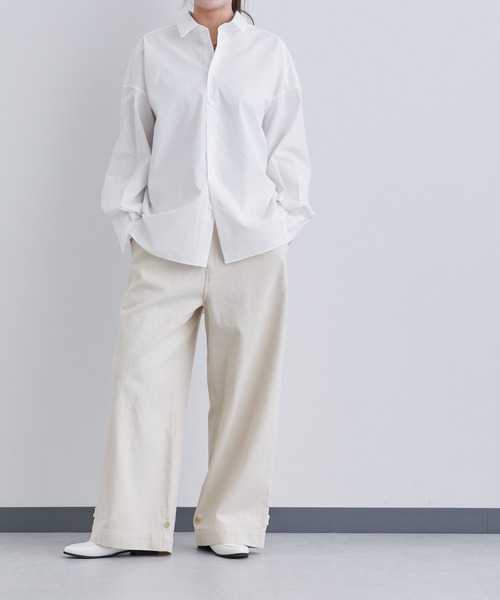 NANO universe（ナノユニバース）の「「Te Ni Wo Ha」nano・universe×片岡 健太(sumika)別注/チノワイドパンツ（チノパンツ・メンズ・キナリ・S/M/L/XL/XS）」の6枚目の写真