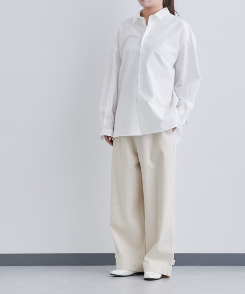 NANO universe（ナノユニバース）の「「Te Ni Wo Ha」nano・universe×片岡 健太(sumika)別注/チノワイドパンツ（チノパンツ・メンズ・キナリ・S/M/L/XL/XS）」の7枚目の写真