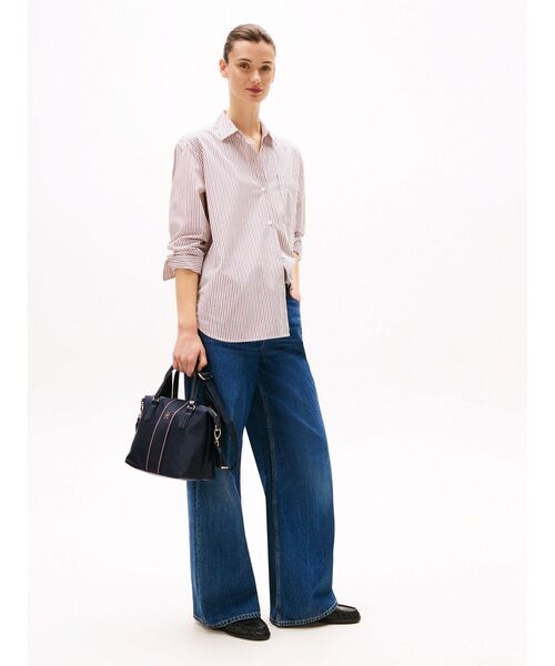 TOMMY HILFIGER(トミーヒルフィガー)の「ポッピースモールトートバッグ(トートバッグ・レディース・ネイビー/ホワイト・FREE)」の10枚目の写真