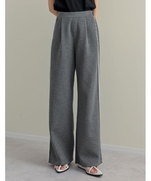 [nachicoさんセレクト][2025SS COLLECTION][低身長/高身長有]フラワー柄or無地カットソーサイドラインパンツ