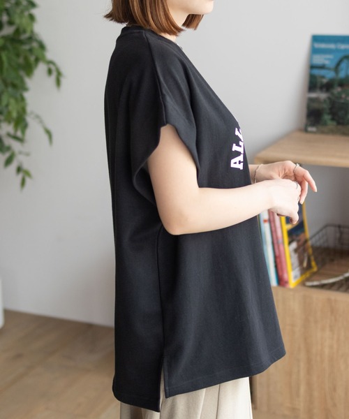 CONVERSE(コンバース)の「CONVERSE ボックスシルエットTシャツ(Tシャツ/カットソー・レディース・ブラック/ベージュ/ブラウン・M/L)」の7枚目の写真