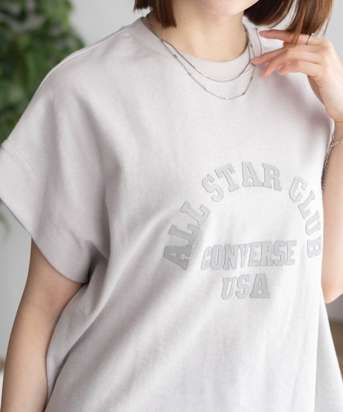 CONVERSE(コンバース)の「CONVERSE ボックスシルエットTシャツ(Tシャツ/カットソー・レディース・ブラック/ベージュ/ブラウン・M/L)」の15枚目の写真