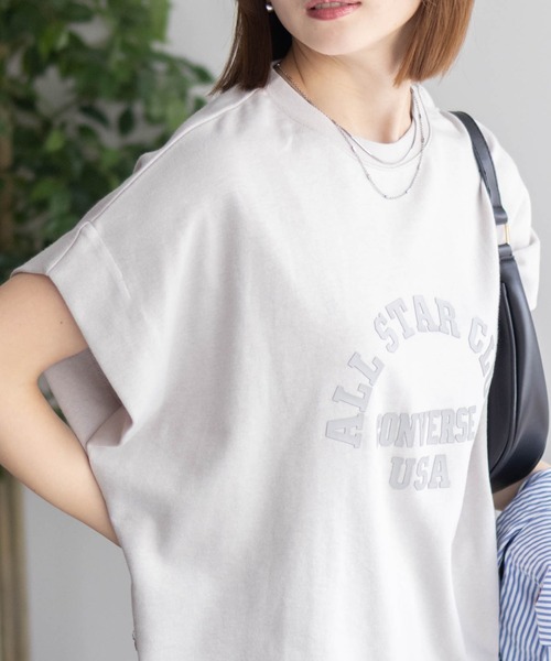 CONVERSE(コンバース)の「CONVERSE ボックスシルエットTシャツ(Tシャツ/カットソー・レディース・ブラック/ベージュ/ブラウン・M/L)」の16枚目の写真