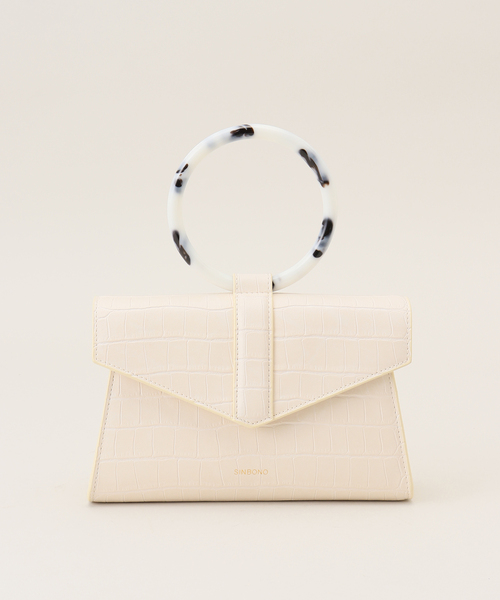 B.C STOCK（ベーセーストック）の「SINBONO/シンボノ Emily Acrylic Tote Belt Bag（ハンドバッグ・レディース・サファリグリーン/イエロー系その他/ブラウン/ホワイト系その他/ラベンダー/スカイブルー/ブラック・FREE）」の2枚目の写真