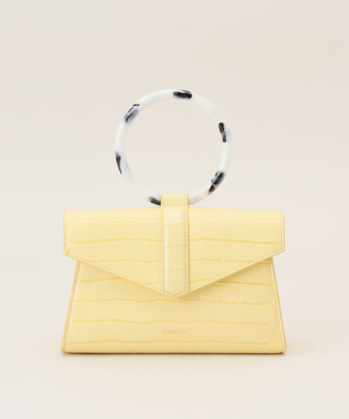 B.C STOCK（ベーセーストック）の「SINBONO/シンボノ Emily Acrylic Tote Belt Bag（ハンドバッグ・レディース・サファリグリーン/イエロー系その他/ブラウン/ホワイト系その他/ラベンダー/スカイブルー/ブラック・FREE）」の7枚目の写真