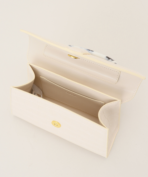 B.C STOCK（ベーセーストック）の「SINBONO/シンボノ Emily Acrylic Tote Belt Bag（ハンドバッグ・レディース・サファリグリーン/イエロー系その他/ブラウン/ホワイト系その他/ラベンダー/スカイブルー/ブラック・FREE）」の12枚目の写真