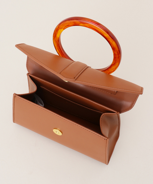 B.C STOCK（ベーセーストック）の「SINBONO/シンボノ Emily Acrylic Tote Belt Bag（ハンドバッグ・レディース・サファリグリーン/イエロー系その他/ブラウン/ホワイト系その他/ラベンダー/スカイブルー/ブラック・FREE）」の13枚目の写真